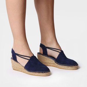 TONI PONS NAVY SUEDE ESPADRILLES